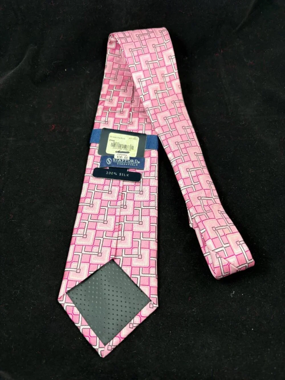 Stafford Essentials Men's Tie Pink Silk NEW